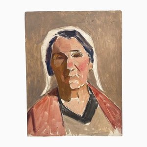 Guillot De Raffaillac, Porträt einer Frau, 1930, Öl auf Holz