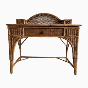 Vintage Wicker, Rattan & Bamboo Desk or Dressing Table