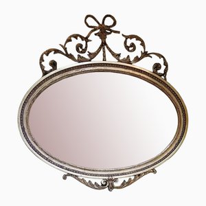 Miroir Adam Revival Doré & Gesso, 1890s