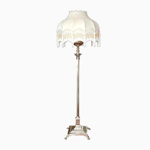 Victorian Brass Standard Oil Floor Lamp