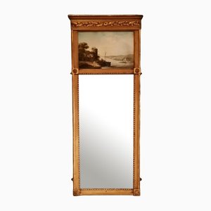 Specchio Trumeau in composito dorato, XIX secolo