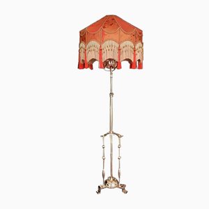 Early 20th Century Art Nouveau Brass Standard Lamp, 1890s