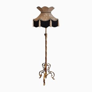 Victorian Gilt Brass Adjustable Standard Lamp