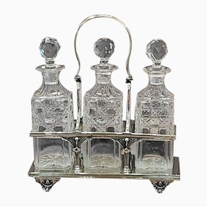 Late Victorian Silver Plated Tantalus