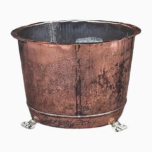 Early 19th Century Large Copper Log Basket Bin
