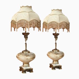 Lámparas de mesa de finales del siglo XIX, década de 1890. Juego de 2