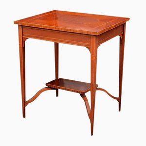 Edwardian Mahogany & Satinwood Inlaid Side Table