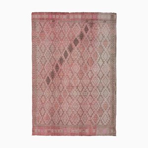 Tapis Kilim Marron Tissé à la Main, Turquie