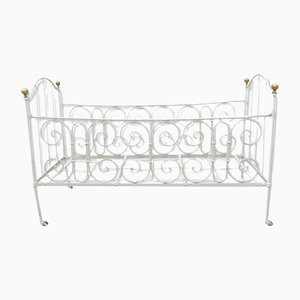 Wrought Iron and Brass Children's Bed