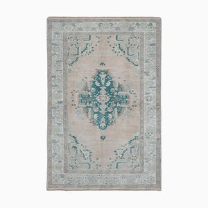 Tapis Oushak Oriental Géométrique Neutre Vintage