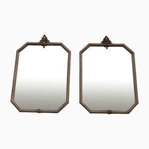 Hexagonal Lacquer Mirrors, 1940s, Set of 2