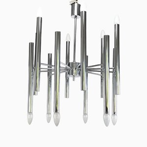 Sputnik Chrome Ceiling Lamp by Boulanger, 1970s