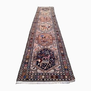 Alfombra de pasillo Soumak Kilim turca larga y estrecha