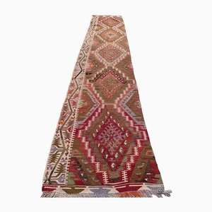 Alfombra de pasillo Kilim turca estrecha