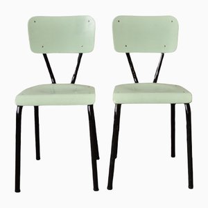 Industrial Pale Green Chairs, 1960s, Set of 2