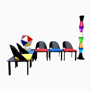 Postmodern Chairs by Patrice Bonneau for Genexco, 1980s