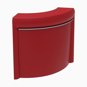 Curved Lacquered Classe Bar in Burgundy from Mowee