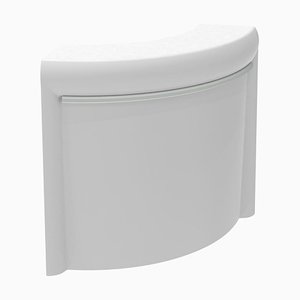 Curved Lacquered Classe Bar in White from Mowee