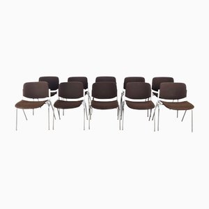 Vintage DSC 106 Side Chairs attributed to Giancarlo Piretti for Castelli, 1970s, Set of 10