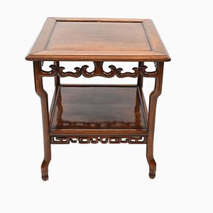 Antiker chinesischer Tisch aus geschnitztem Hartholz, 1880