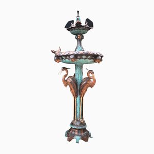French Fountain with Stork in Bronze