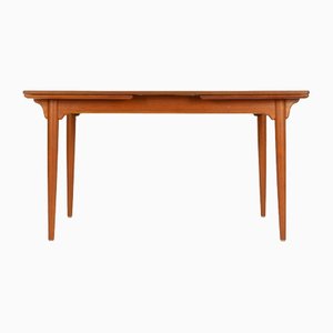 Vintage Dining Table in Teak with Two Inserts by Omann Jun