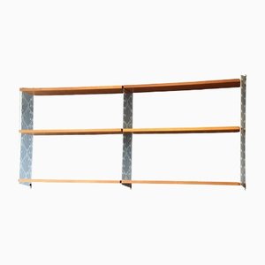 Double String Shelf in Teak and Acrylic Glass by Kajsa & Nils Nisse Strinning for String, 1950s, Set of 8