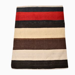 Striped Kilim Rug in Cotton & Wool