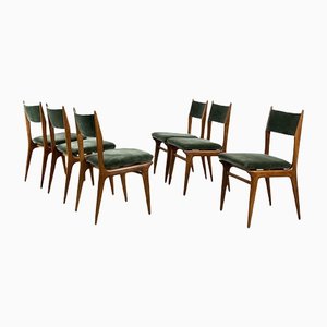 Chairs by Carlo De Carli, 1950s, Set of 6