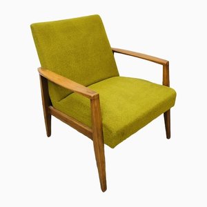 Yellow Bouclé Easy Chair, 1960s