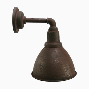 Vintage Industrial Brown Rust Iron Sconce