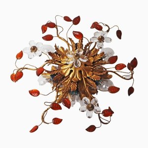 Hollywood Regency Amber Ceiling Light from Banci Firenze