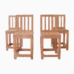 Swedish Rustic Dining Chairs, Set of 4