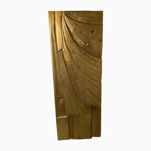 Decorative Panel in Walnut by Luigi Nioi, 1976