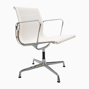 Group EA108 White Aluminum and Chrome Chair by Charles & Ray Eames for Vitra, 2010s