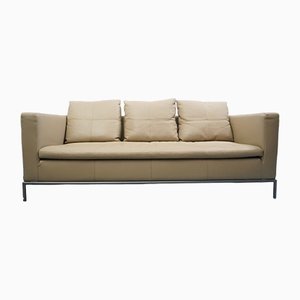 Cream Beige Leather Sofa by Antonio Citterio for B&b Italia, 2000s