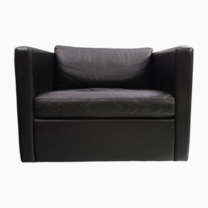 Black Leather 1051 Club Armchair by Charles Pfister from Knoll Inc. / Knoll International, 2000