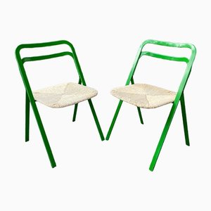Italian Folding Chairs by Giorgio Cattelan for Cidue, 1970s, Set of 2