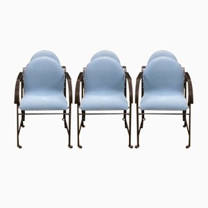 Fauteuils Arco Bleus, Pays-Bas, 1980s, Set de 6