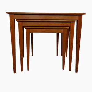 Tables Gigognes en Teck par Kvalitet Form Funktion, Danemark, 1960s, Set de 3