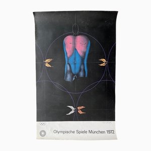 Originalplakat Olympische Spiele München 1972 von Poul Wunderlich