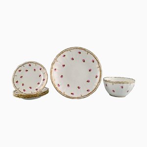 Hand-Painted Porcelain Dinner Service from Mintons, England, 1920s, Set of 6