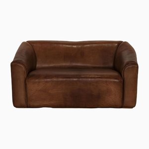 Brown Leather DS 47 Two-Seater Couch from De Sede