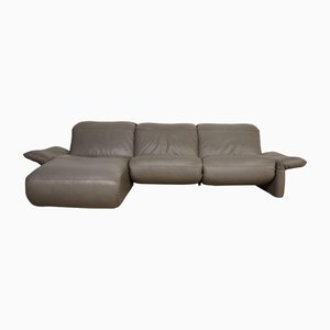 Gray Leather Elena Corner Sofa from Koinor