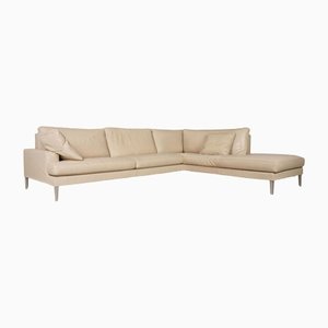 Corner Sofa in Cream Leather from FSM