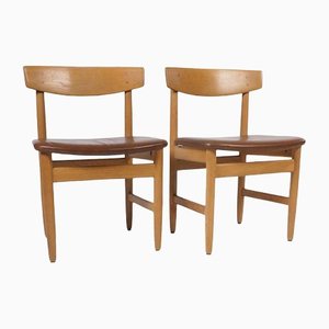 Stühle von Borge Mogensen für Karl Andersson & Sons, 1950er, 2er Set