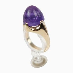 Bague en Or 14 Carat avec Améthyste