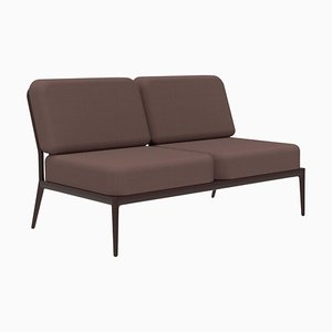 Ribbons Chocolate Double Central Sofa from Mowee