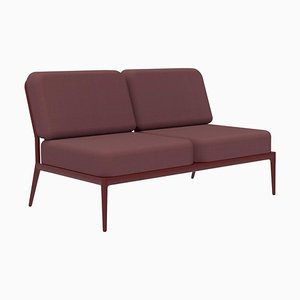 Ribbons Burgundy Double Central Sofa from Mowee