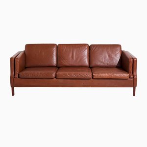 Vintage Three-Seater Sofa in Leather, 1960s